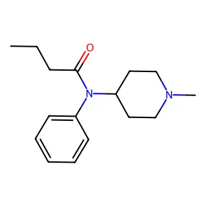 N-(1-methylpiperidin-4-yl)-N-phenylbutanamide structure