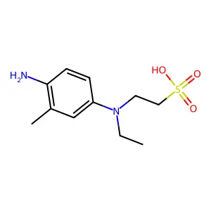 2-(4-amino-N-ethyl-3-methylanilino)ethanesulfonic acid structure
