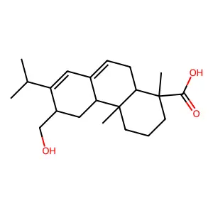12-(羟甲基)松香-7,13-二烯-18-酸 structure
