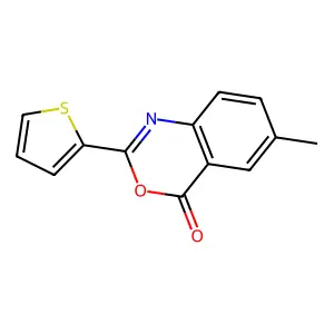 6-methyl-2-(2-thienyl)-4H-3,1-benzoxazin-4-one structure