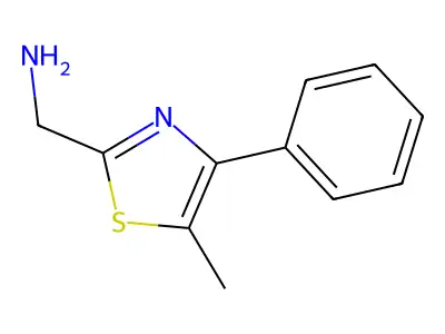 (5-Methyl-4-phenyl-1,3-thiazol-2-yl)methanamine structure