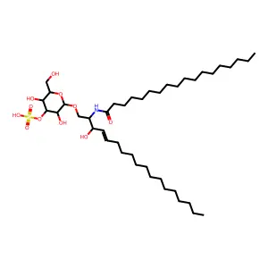 Sulfate-3-D-galactosyl-beta-1-1-N-stearoyl-D-sphingosine structure