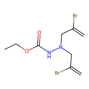 Ethyl 2,2-bis(2-bromoprop-2-en-1-yl)hydrazinecarboxylate structure