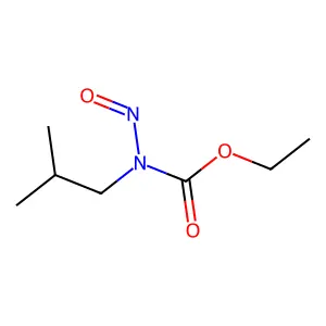 Carbamic acid, N-isobutyl-N-nitroso-, ethyl ester structure