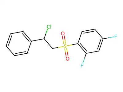 1-(2-Chloro-2-phenylethyl)sulfonyl-2,4-difluorobenzene structure
