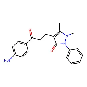 1-Phenyl-2,3-dimethyl-4-(beta-(p-aminobenzoyl)ethyl)pyrazol-5-one structure