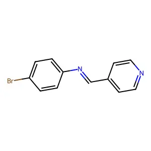 Aniline, 4-bromo-N-(4-pyridylmethylene)- structure