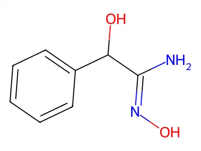 (2RS)-N',2-dihydroxy-2-phenylethanimidamide structure