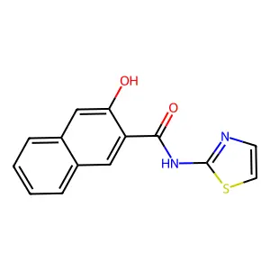 3-hydroxy-N-(1,3-thiazol-2-yl)naphthalene-2-carboxamide structure