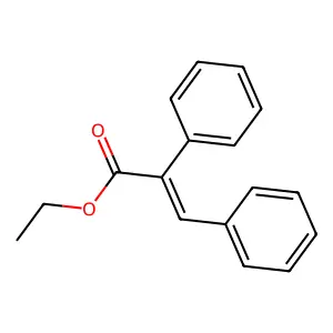 Benzeneacetic acid, a-(phenylmethylene)-, ethyl ester structure