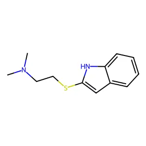 Indole, 2-((2-(dimethylamino)ethyl)thio)- structure