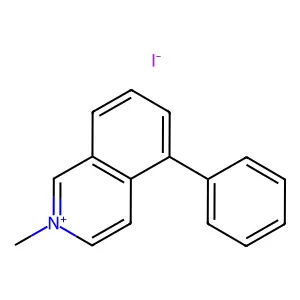 Isoquinolinium, 2-methyl-5-phenyl-, iodide structure