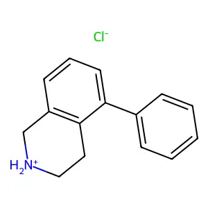 Isoquinoline, 1,2,3,4-tetrahydro-5-phenyl-, hydrochloride structure