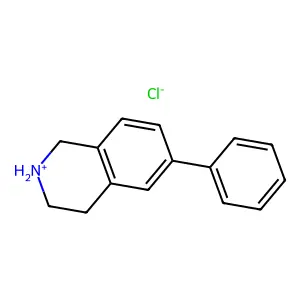 6-Phenyl-1,2,3,4-tetrahydroisoquinoline--hydrogen chloride (1/1) structure