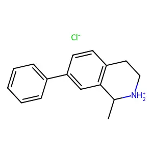 Isoquinoline, 1,2,3,4-tetrahydro-1-methyl-7-phenyl-, hydrochloride (1:1) structure
