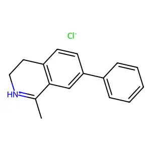 Isoquinoline, 3,4-dihydro-1-methyl-6-phenyl-, hydrochloride structure