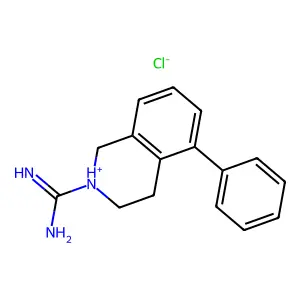 2(1H)-Isoquinolinecarboxamidine, 3,4-dihydro-5-phenyl-, hydrochloride structure