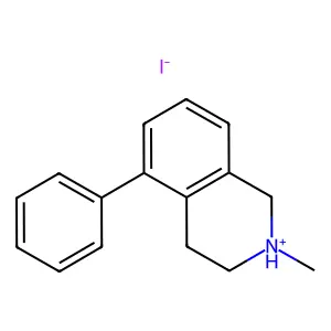 Isoquinoline, 1,2,3,4-tetrahydro-2-methyl-5-phenyl-, hydriodide structure