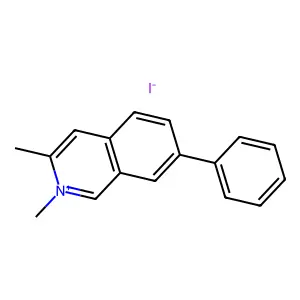 2,3-二甲基-7-苯基异喹啉-2-碘化物 structure