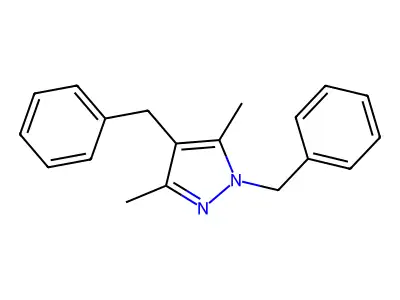1,4-Dibenzyl-3,5-dimethylpyrazole structure