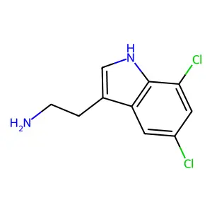 2-(5,7-二氯-1H-吲哚-3-基)乙胺 structure