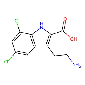 3-(2-aminoethyl)-5,7-dichloro-1H-indole-2-carboxylic Acid structure