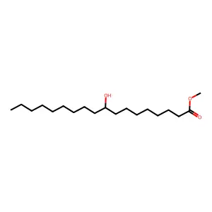 Octadecanoic acid, 9-hydroxy-, methyl ester structure