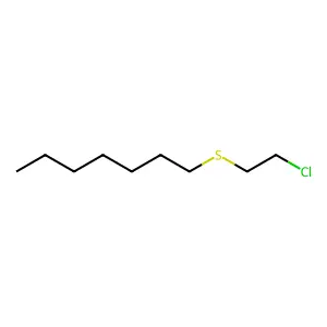 2-Chloroethyl heptyl sulfide structure