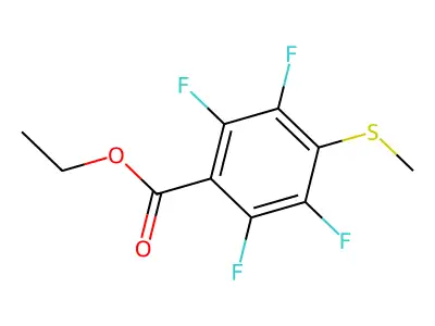 Ethyl 2,3,5,6-tetrafluoro-4-methylsulfanylbenzoate structure