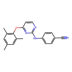4-[[4-(2,4,6-Trimethylphenoxy)-2-pyrimidinyl]amino]benzonitrile structure
