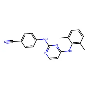 4-[[4-(2,6-Dimethylanilino)pyrimidin-2-yl]amino]benzonitrile structure