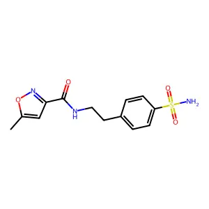 5-methyl-N-[2-(4-sulfamoylphenyl)ethyl]-1,2-oxazole-3-carboxamide structure