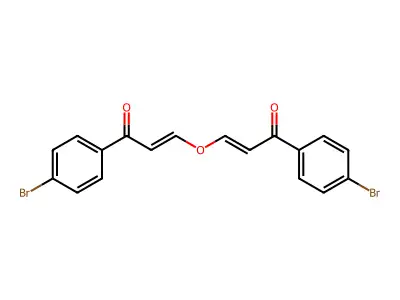 1-(4-Bromophenyl)-3-{[3-(4-bromophenyl)-3-oxoprop-1-enyl]oxy}prop-2-en-1-one structure
