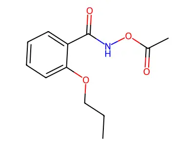 Acetic acid, benzoylpropoxyazanyl ester structure
