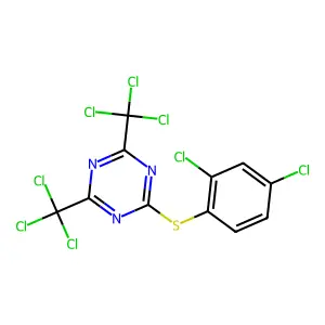 2-(2,4-Dichlorophenyl)sulfanyl-4,6-bis(trichloromethyl)-1,3,5-triazine structure