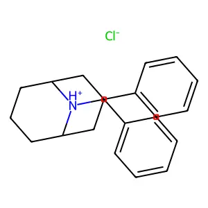 9-Azabicyclo(3.3.1)nonane, 3-beta-phenyl-9-benzyl-, hydrochloride structure