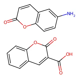 2H-1-Benzopyran-3-carboxylic acid, 2-oxo-, ester with 5-aminocoumarin structure