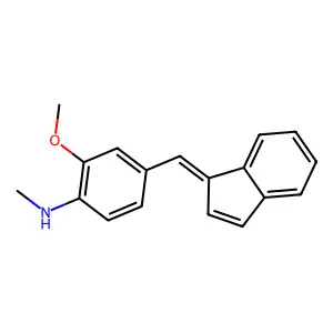 4-(inden-1-ylidenemethyl)-2-methoxy-N-methylaniline structure