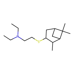 N,N-diethyl-2-[(4,6,6-trimethyl-3-bicyclo[3.1.1]heptanyl)sulfanyl]ethanamine structure