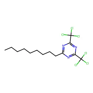 2-Nonyl-4,6-bis(trichloromethyl)-1,3,5-triazine structure