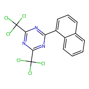 2-(1-Naphthyl)-4,6-bis(trichloromethyl)-s-triazine structure
