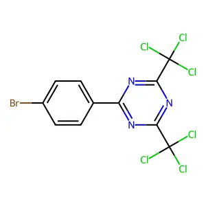 2-(4-Bromophenyl)-4,6-bis(trichloromethyl)-1,3,5-triazine structure