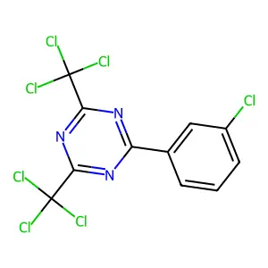 2-(3-Chlorophenyl)-4,6-bis(trichloromethyl)-1,3,5-triazine structure