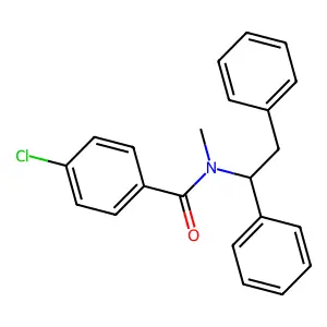 4-Chloro-N-(1,2-diphenylethyl)-N-methylbenzamide structure