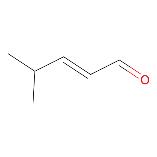 4-Methyl-2-pentenal structure