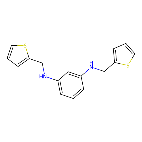 N,N'-bis(thiophen-2-ylmethyl)benzene-1,3-diamine structure