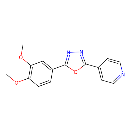 4-[5-(3,4-Dimethoxyphenyl)-1,3,4-oxadiazol-2-yl]pyridine structure