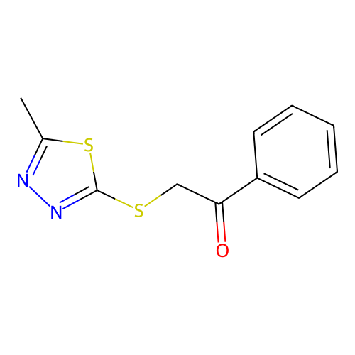 2-[(5-Methyl-1,3,4-thiadiazol-2-yl)sulfanyl]-1-phenylethanone structure