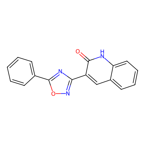 3-(5-phenyl-1,2,4-oxadiazol-3-yl)quinolin-2(1H)-one structure
