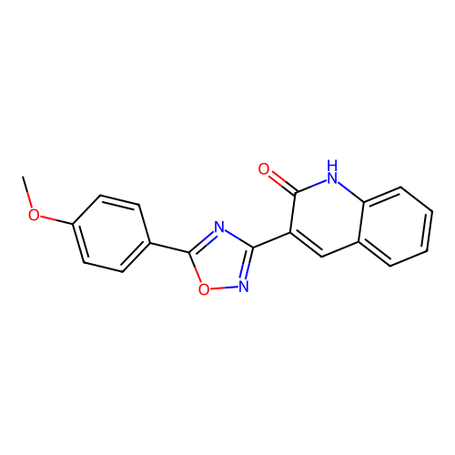 3-(5-(4-Methoxyphenyl)-1,2,4-oxadiazol-3-yl)quinolin-2-ol structure